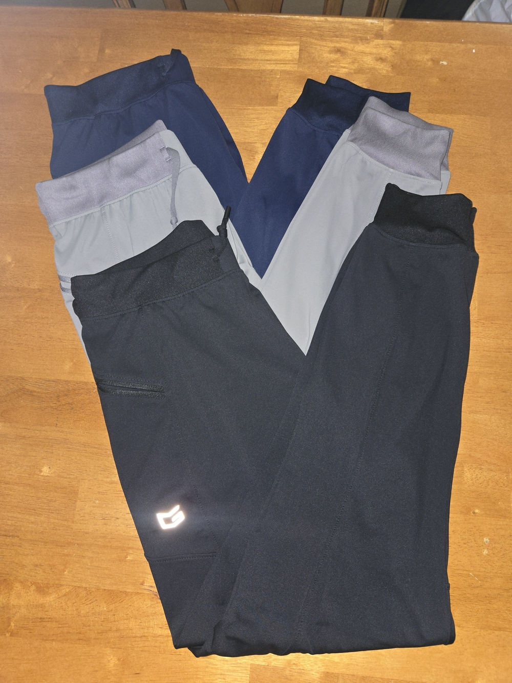 G Gradual Men Activewear Drawstring Waist Zipper Pocket Joggers.  Size Small